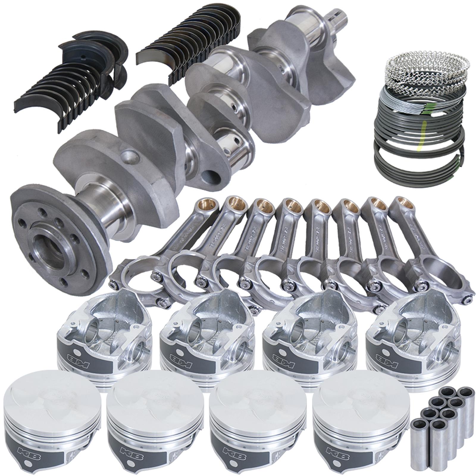 Eagle Chevy 350 2Pc 3.480in Crank 6.000in I-Beam Rod -7cc Flat Top 4.030in Pistons Rotating Assembly