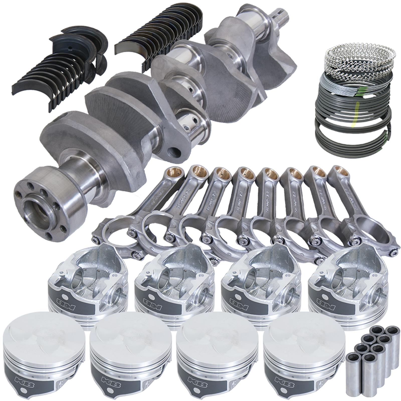 Eagle Chevy 350 1Pc 3.480in Crank 6.000in I-Beam Rod -7cc Flat Top 4.030in Pistons Rotating Assembly