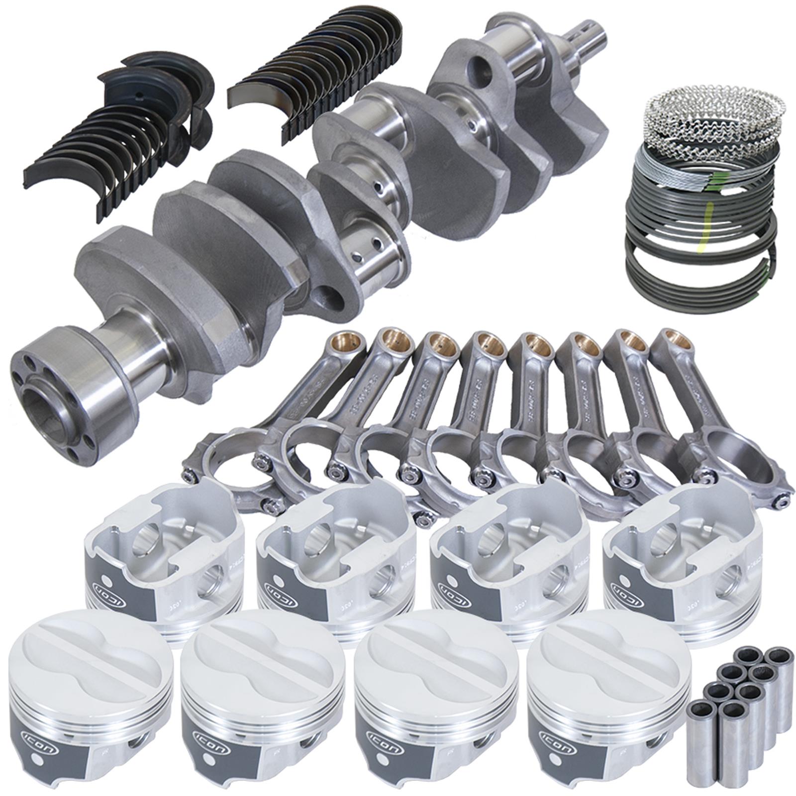 Eagle Chevy LT1 350 1Pc 3.750in Crank 5.700in I-Beam Rods -10cc 4.030in Pistons Rotating Assembly
