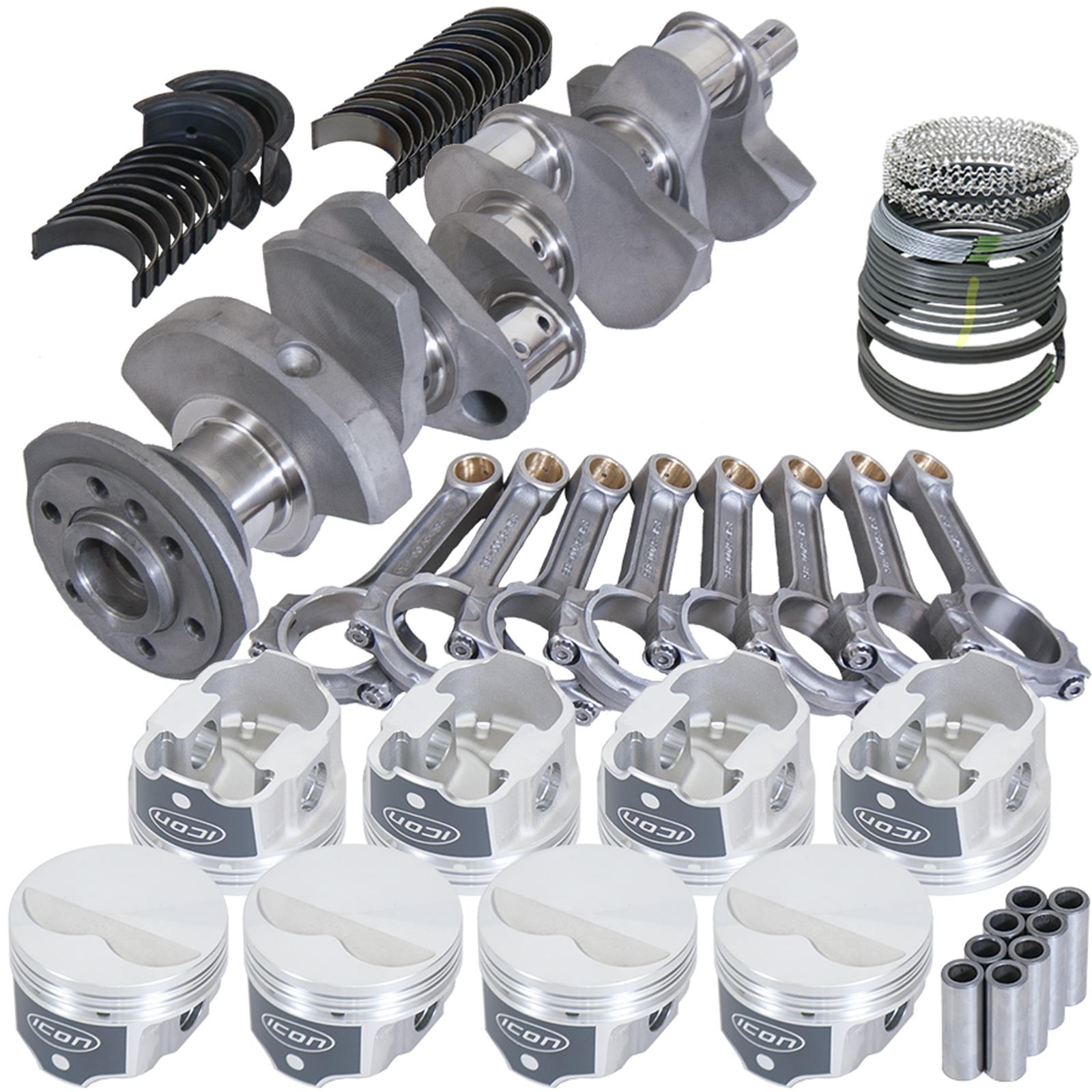 Eagle Chevy 350 3.480in Crank 5.700in I-Beam Rods -3.7cc Flat Top 4.060in Pistons Rotating Assembly