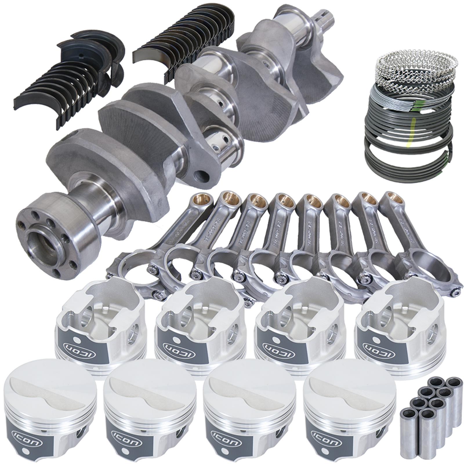 Eagle Chevy LT1 350 1Pc 3.480in Crank 5.700in I-Beam Rods -3.7cc 4.030in Pistons Rotating Assembly