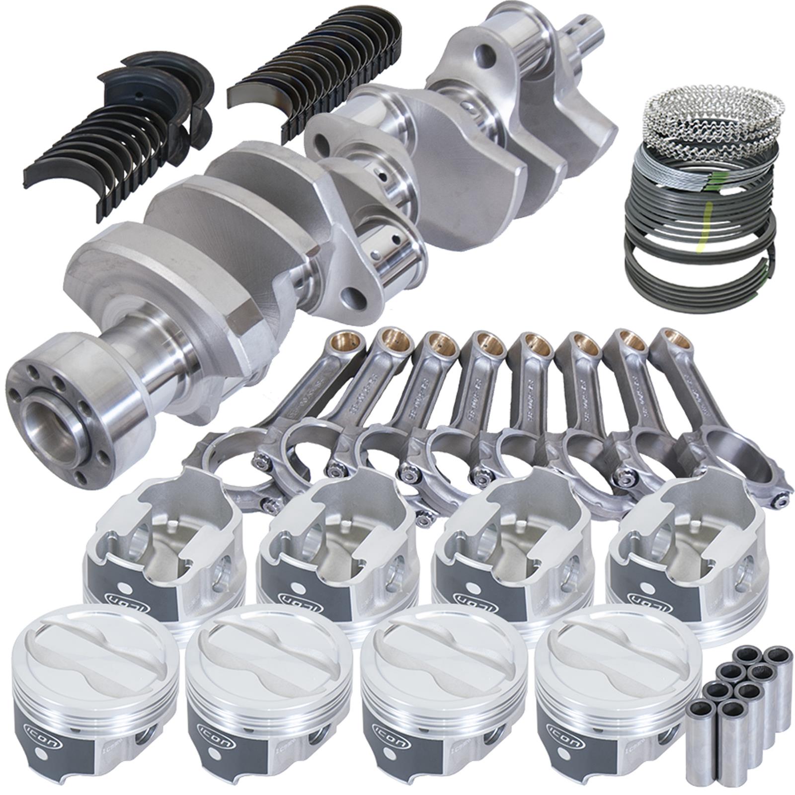 Eagle Chevy LT1 350 1Pc 3.750in Crank 5.700in I-Beam Rods -18cc 4.030in Pistons Rotating Assembly