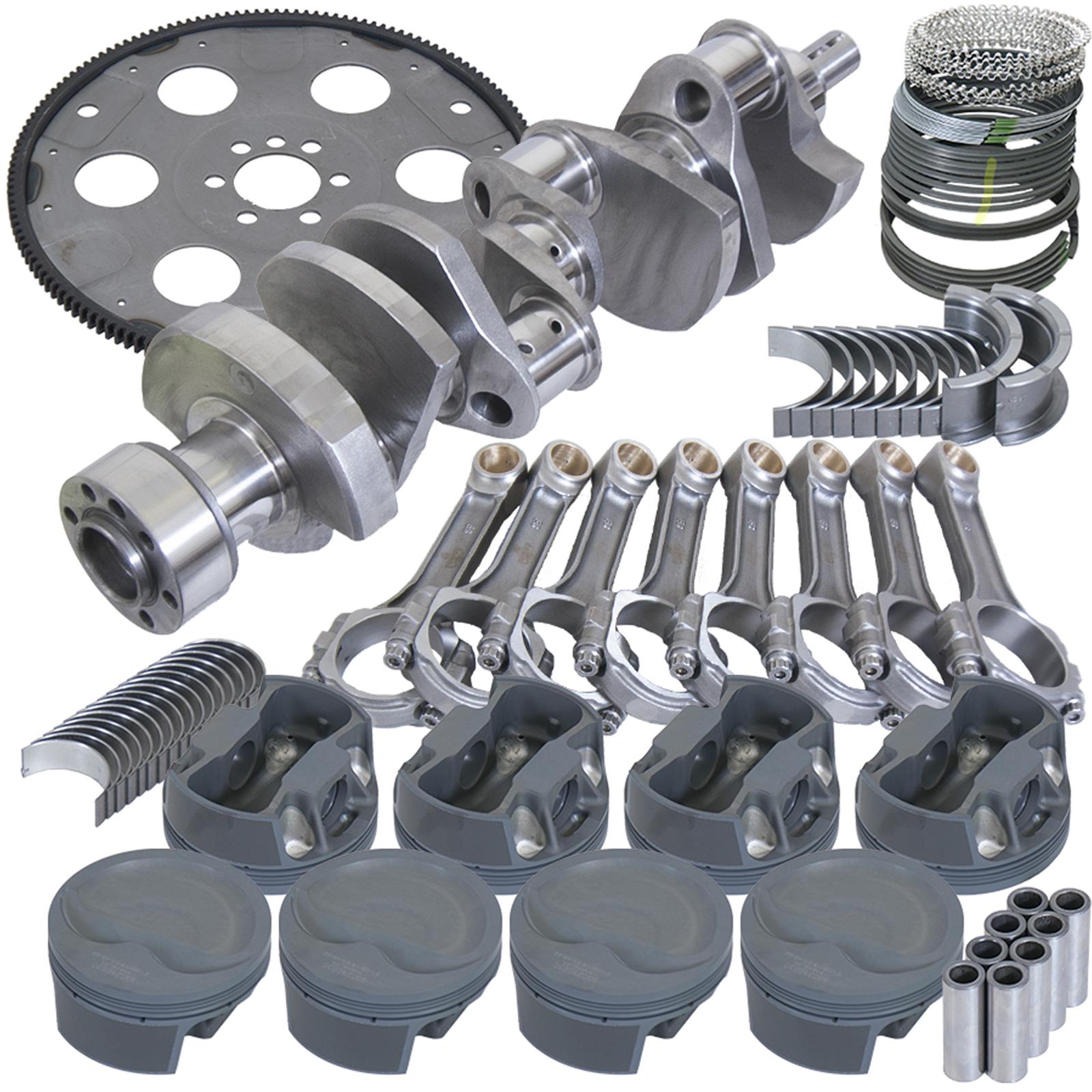 Eagle Chevy 350 1Pc 3.750in Crank 6.000in I-Beam Rod 4.060in Pistons 153 Tooth FP Balanced Assembly