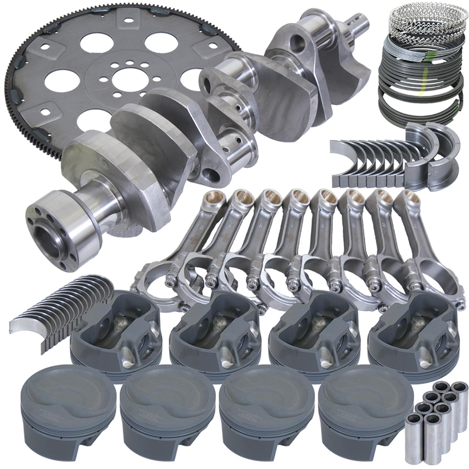 Eagle Chevy 350 1Pc 3.750in Crank 6.000in I-Beam Rod 4.060in Pistons 168 Tooth FP Balanced Assembly