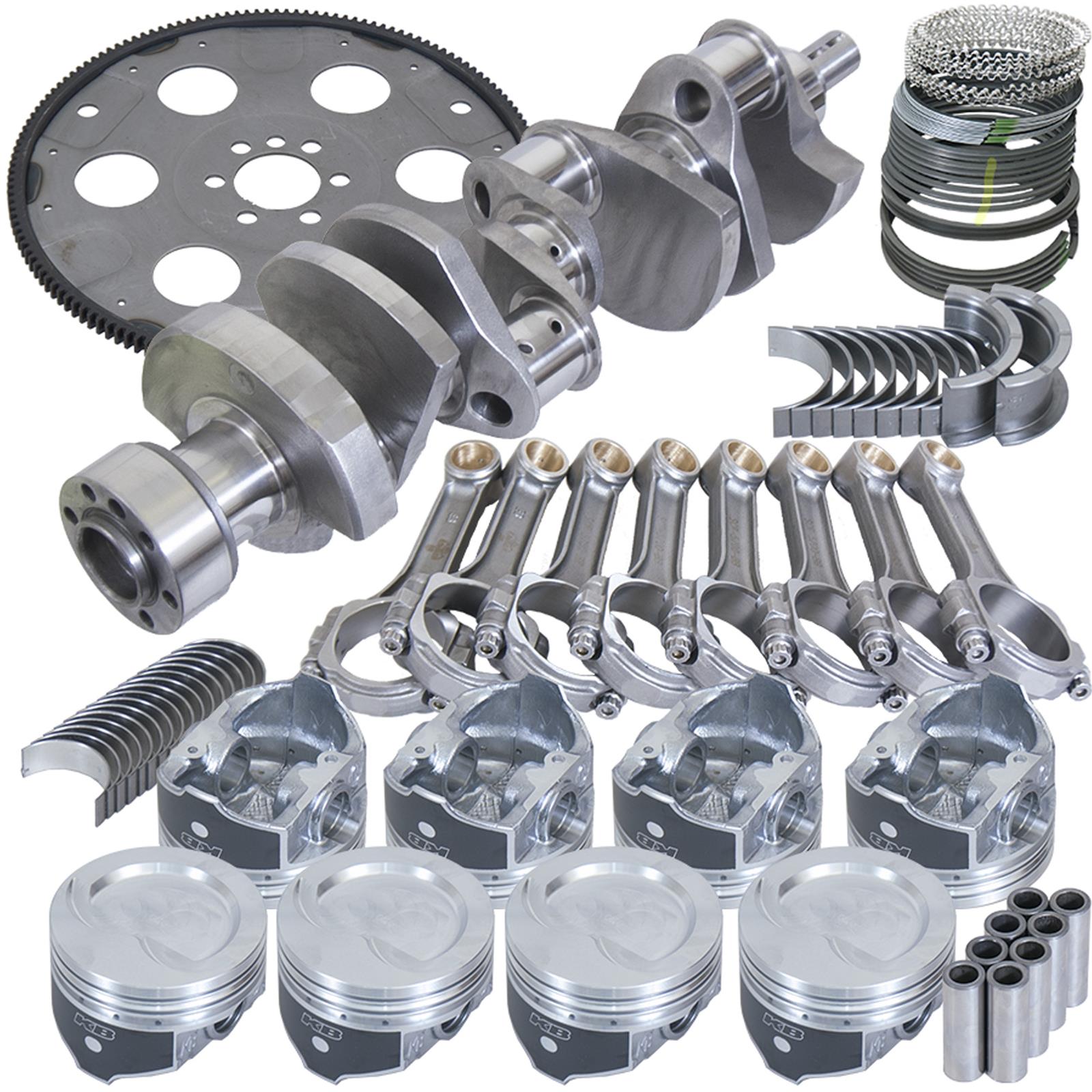 Eagle Chevy 350 1Pc 3.750in Crank 5.700in I-Beam Rod 4.040in Pistons 153 Tooth FP Balanced Assembly