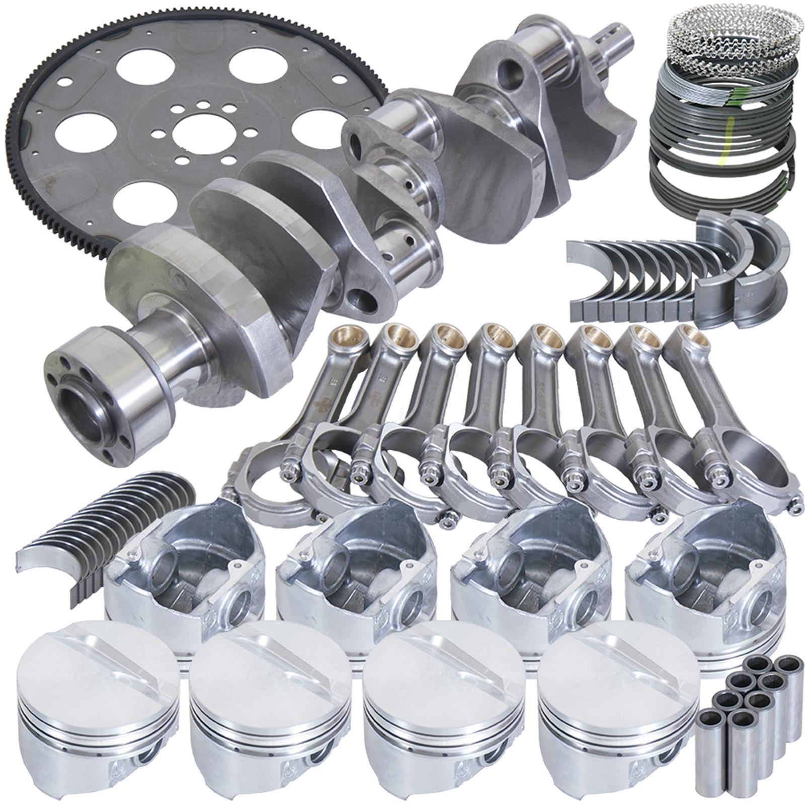 Eagle Chevy 350 1Pc 3.750in Crank 5.700in I-Beam Rods 4.060in Pistons 153 Tooth FP Balanced Assembly
