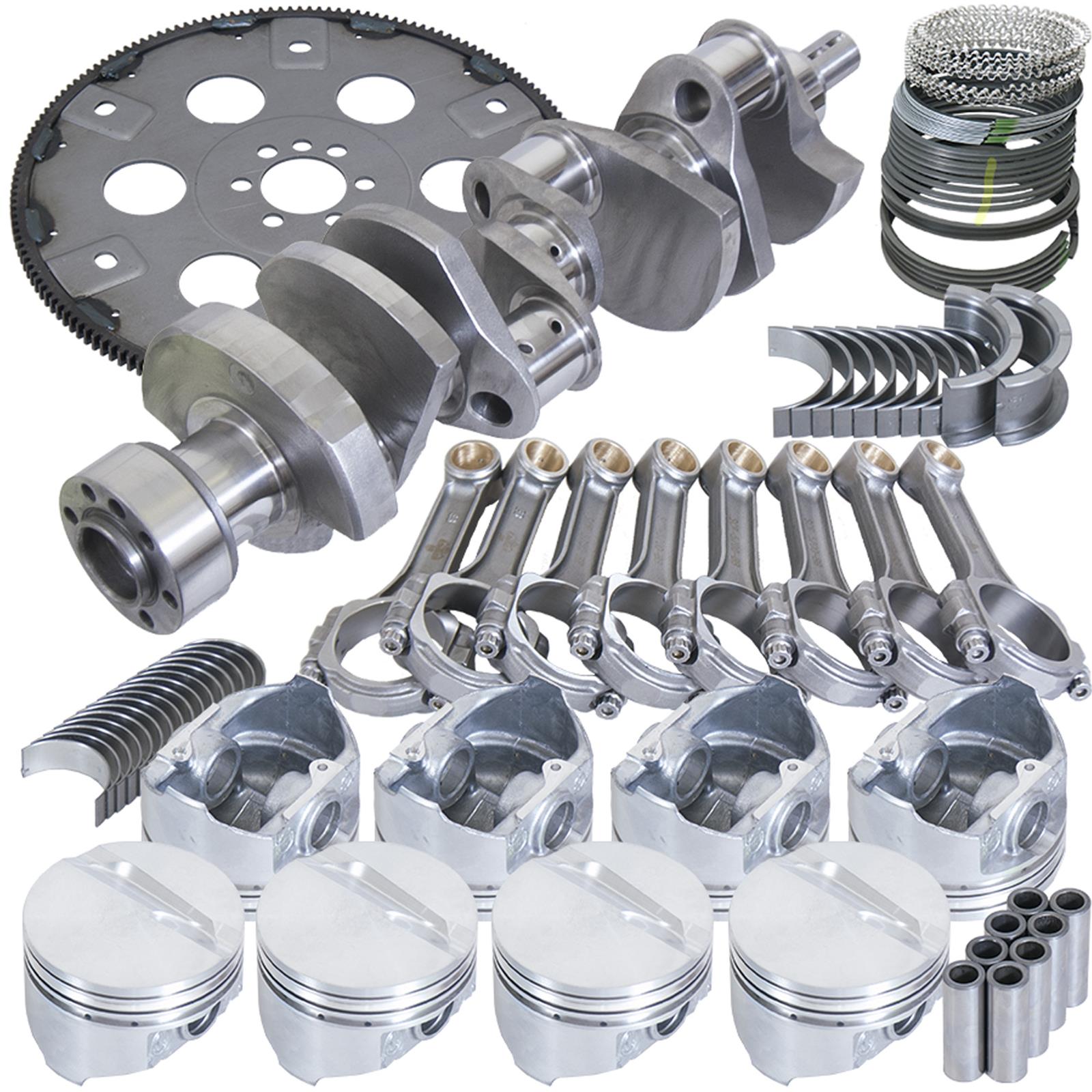 Eagle Chevy 350 1Pc 3.750in Crank 5.700in I-Beam Rods 4.060in Pistons 168 Tooth FP Balanced Assembly