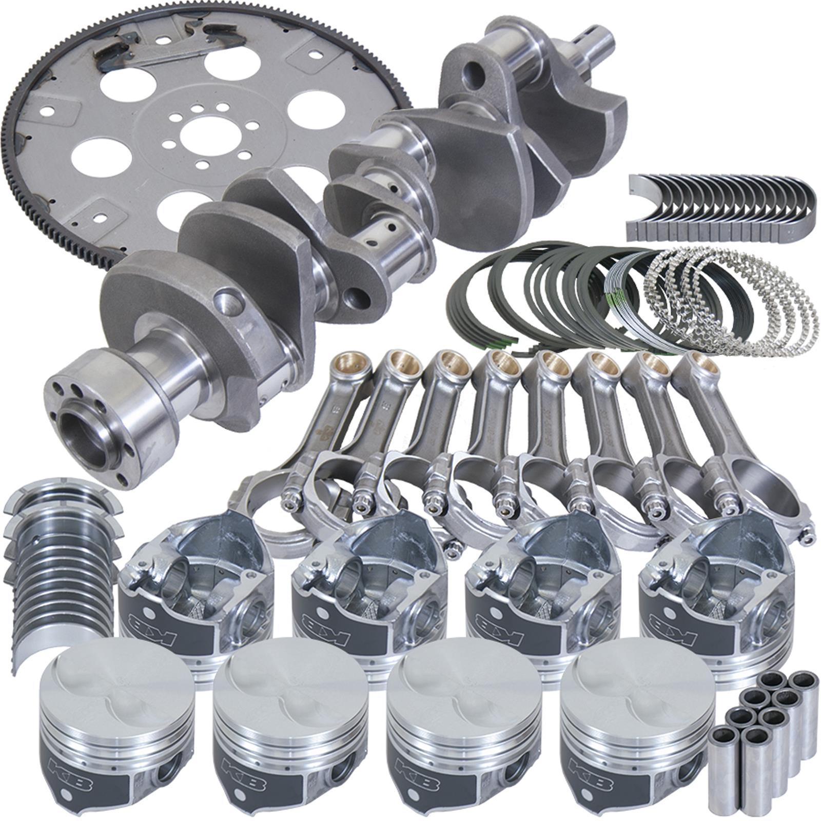 Eagle Chevy 305 1Pc 3.480in Crank 5.700in I-Beam Rods 3.796in Pistons 168 Tooth FP Balanced Assembly