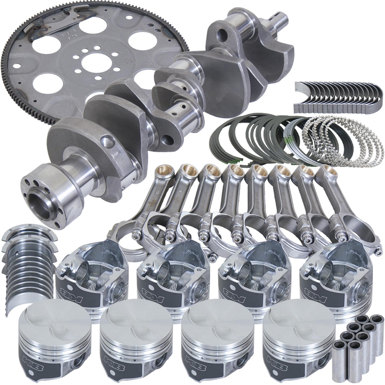 Eagle Chevy 305 1Pc 3.480in Crank 5.700in I-Beam Rods 3.796in Pistons 153 Tooth FP Balanced Assembly
