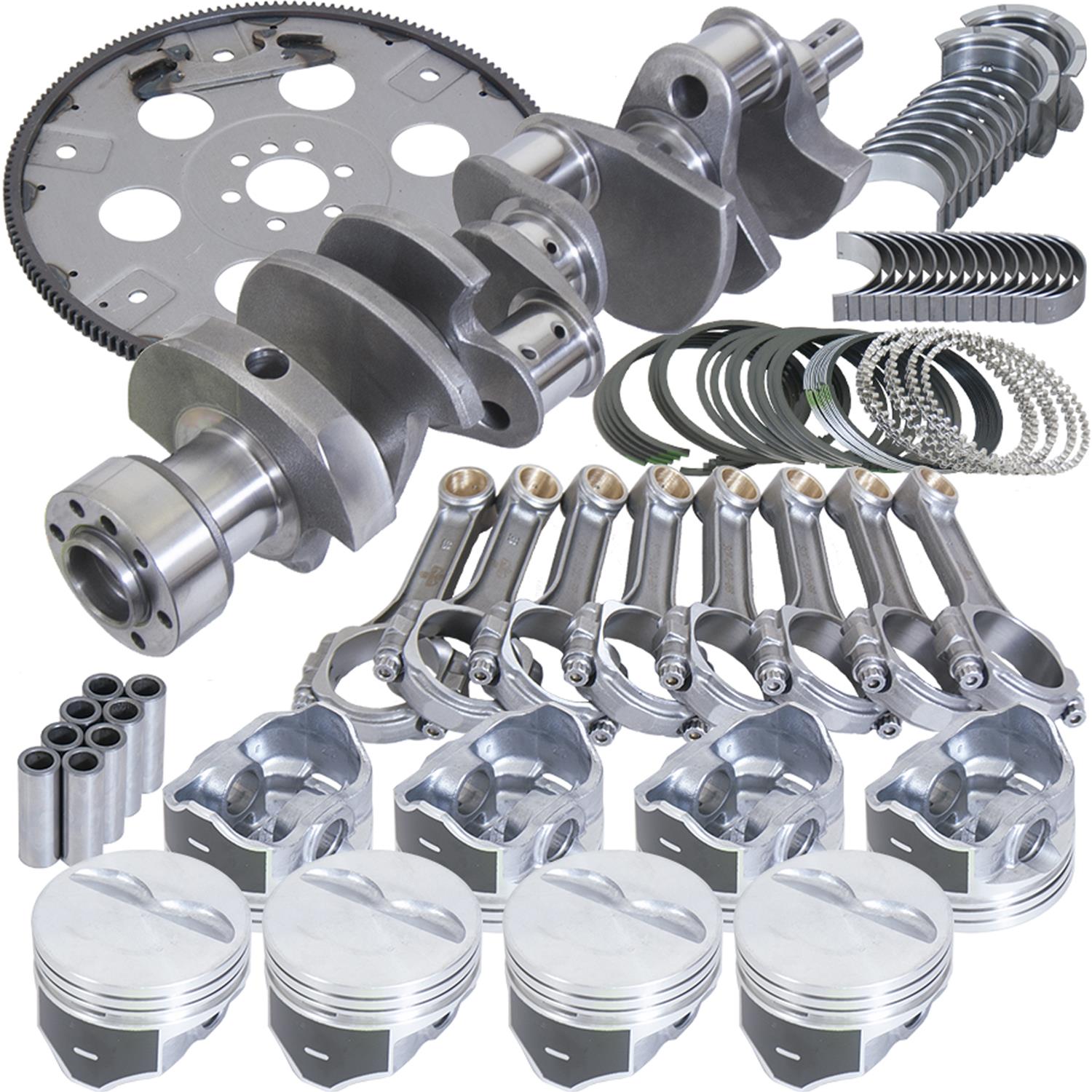 Eagle Chevy 350 1Pc 3.750in Crank 5.700in I-Beam Rods 4.030in Pistons 168 Tooth FP Balanced Assembly