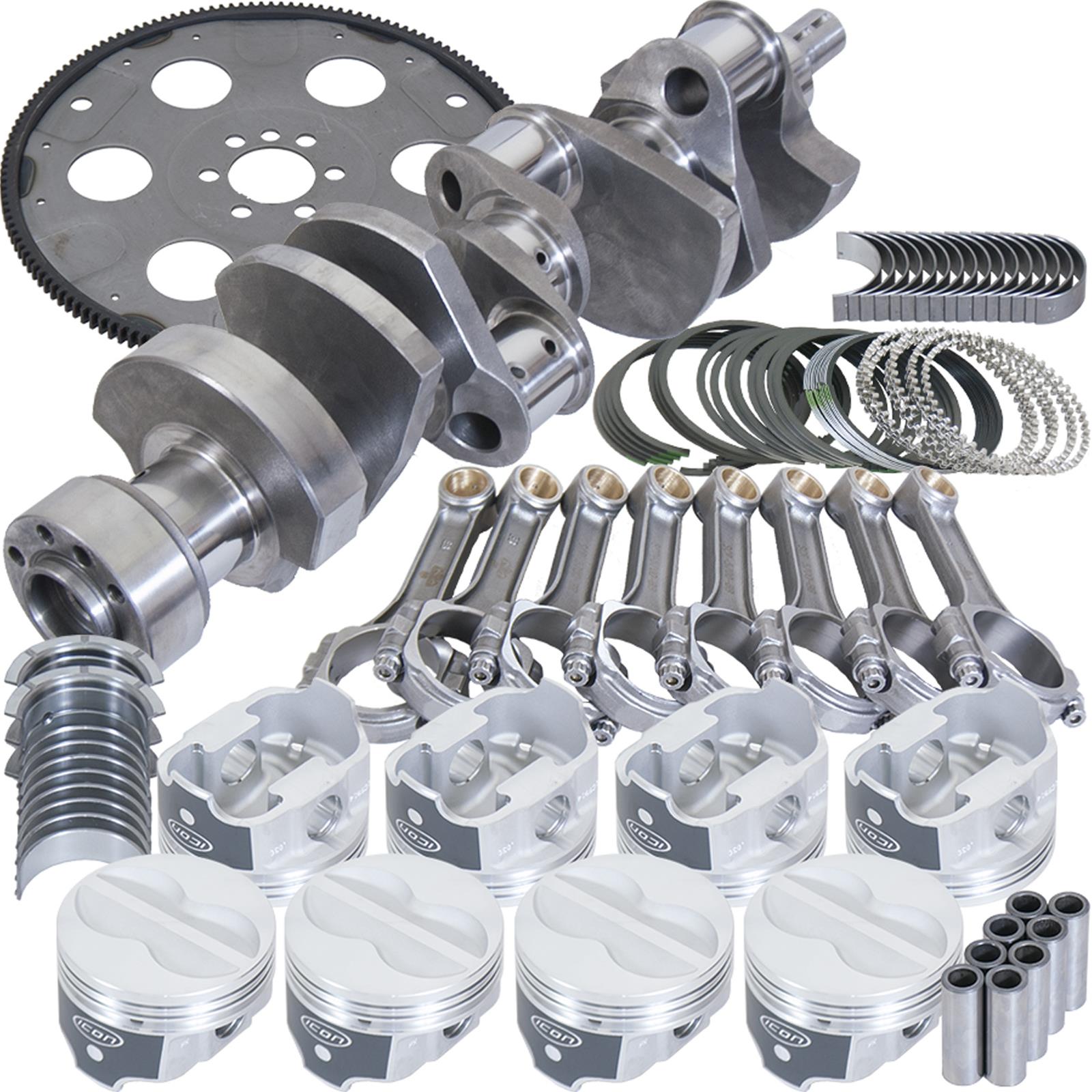Eagle Chevy 350 1Pc 3.750in Crank 5.700in I-Beam Rods -10cc 4.060in Pistons Balanced Assembly