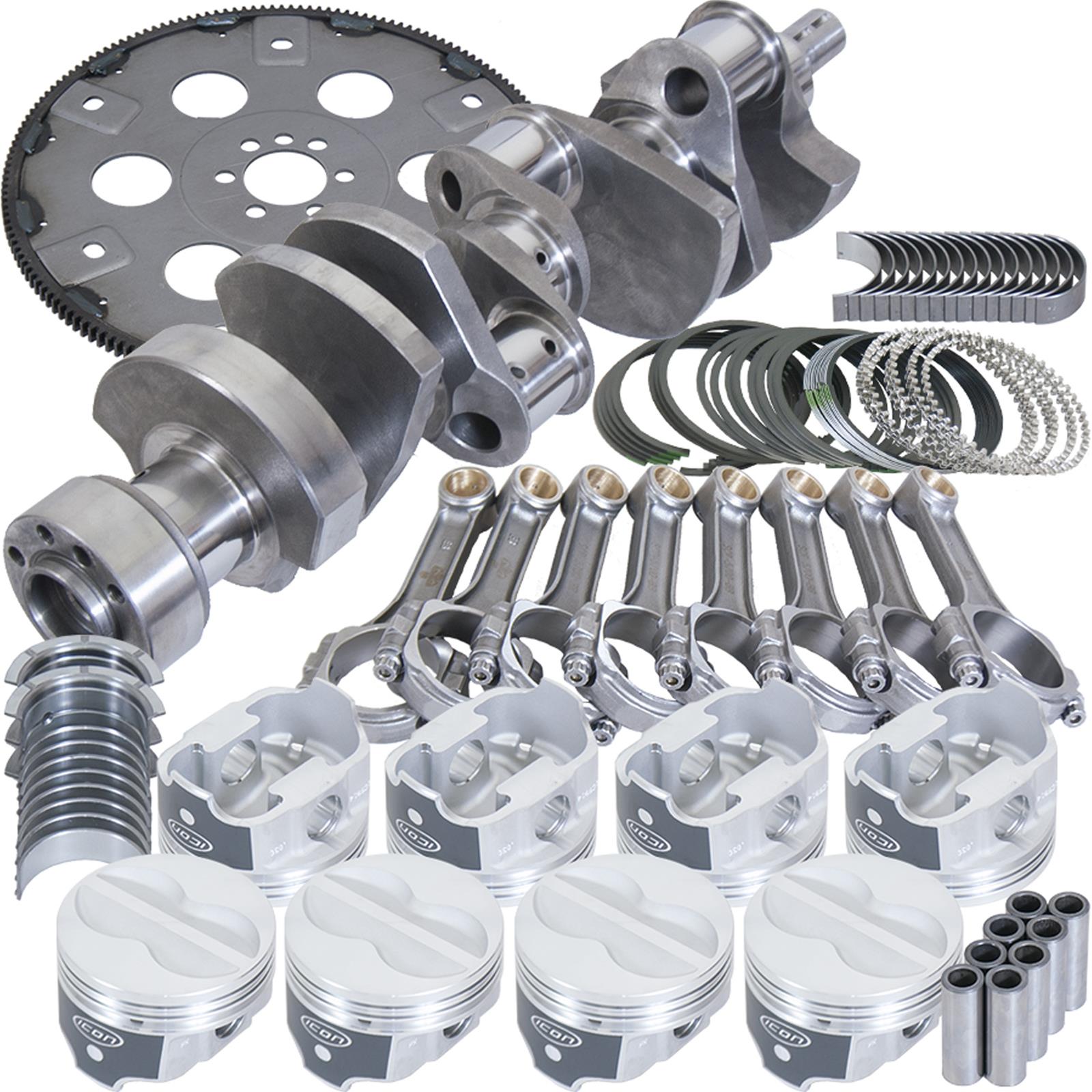 Eagle Chevy 350 1Pc 3.750in Crank 5.700in I-Beam Rods -10cc 4.000in Pistons Balanced Assembly