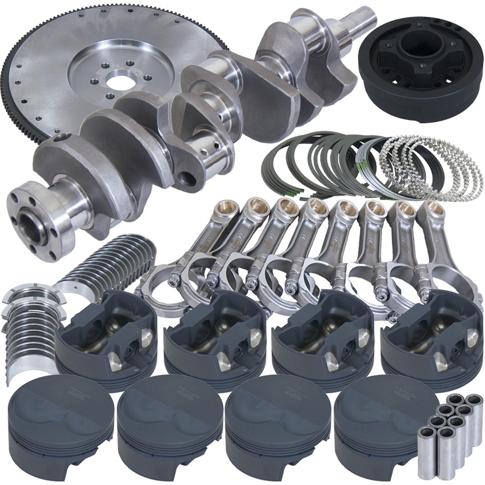 Eagle Ford 302 TW 3.400in Crank 5.400in I-Beam Rods -6cc 4.040in Piston Dmpr/157 Tth FW Bal Assembly