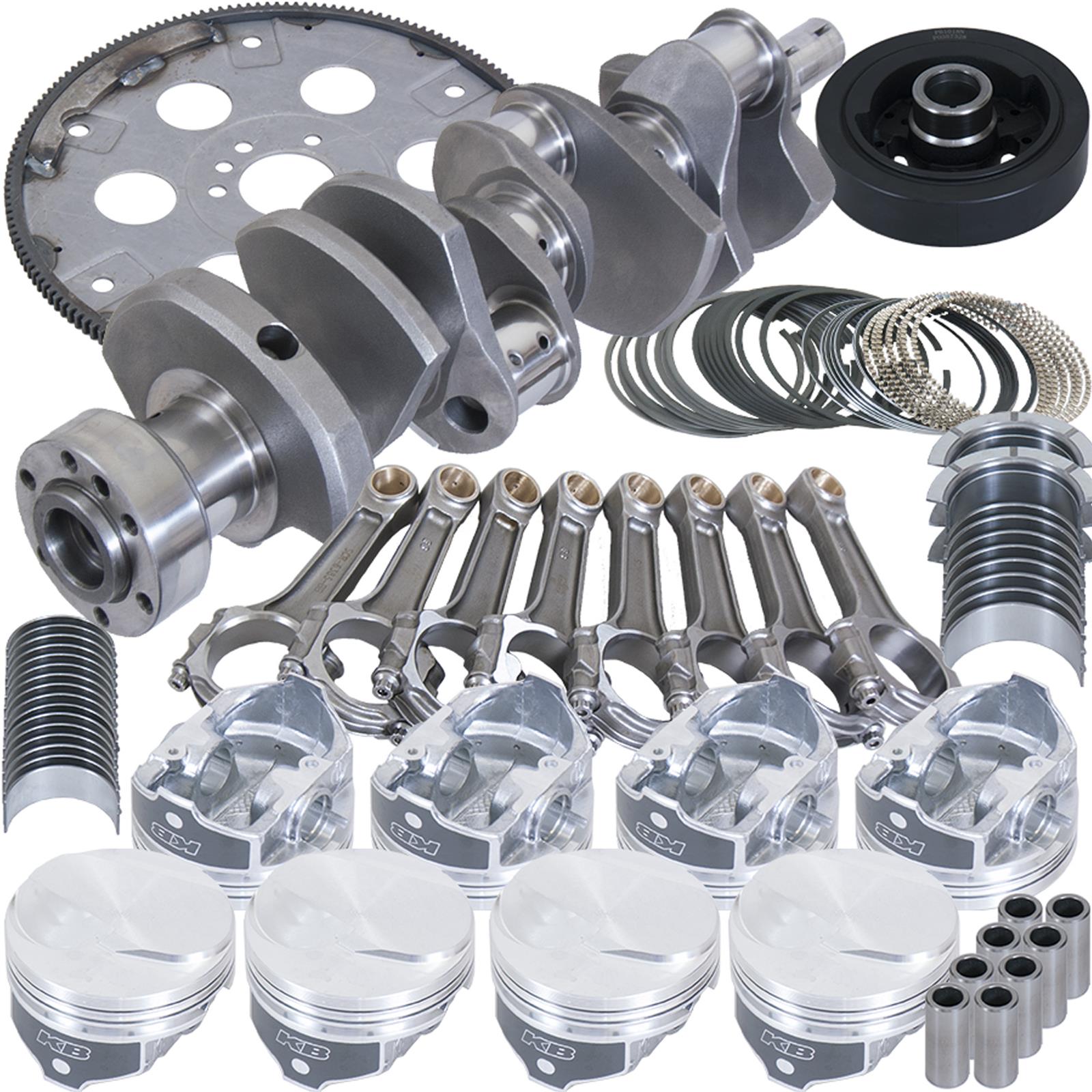 Eagle Chevy 454 1Pc 4.250in Crank 6.385in I-Beam Rods 17cc Dome 4.320in Pistons Balanced Assembly