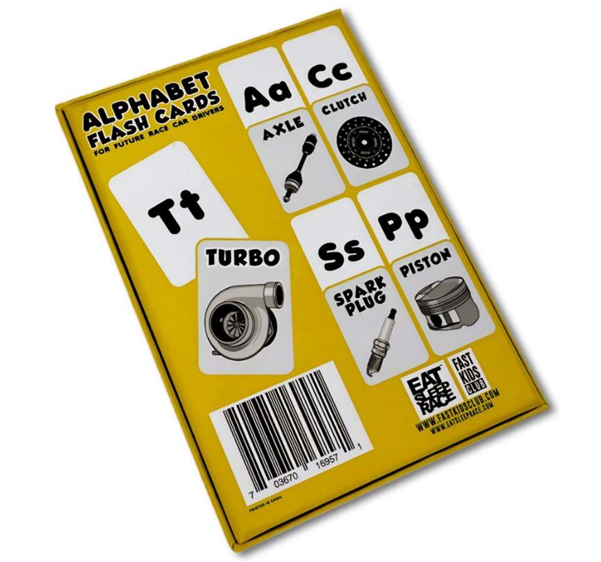 Summit Gifts FLASH Alphabet Flash Cards for Future Race Car