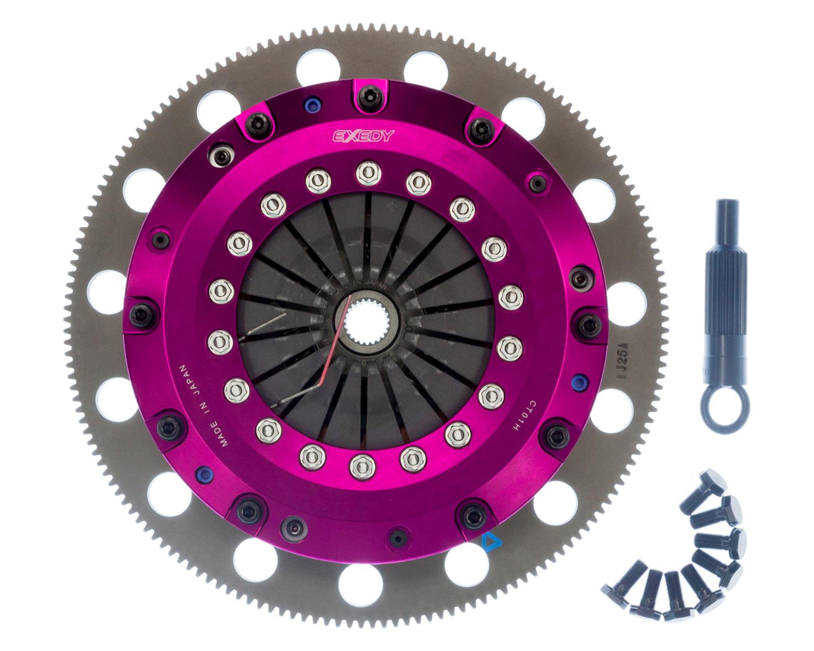 Exedy 11-16 Ford Mustang GT 5.0L Hyper Twin Cerametallic Clutch Sprung Center Disc Push Type Cover