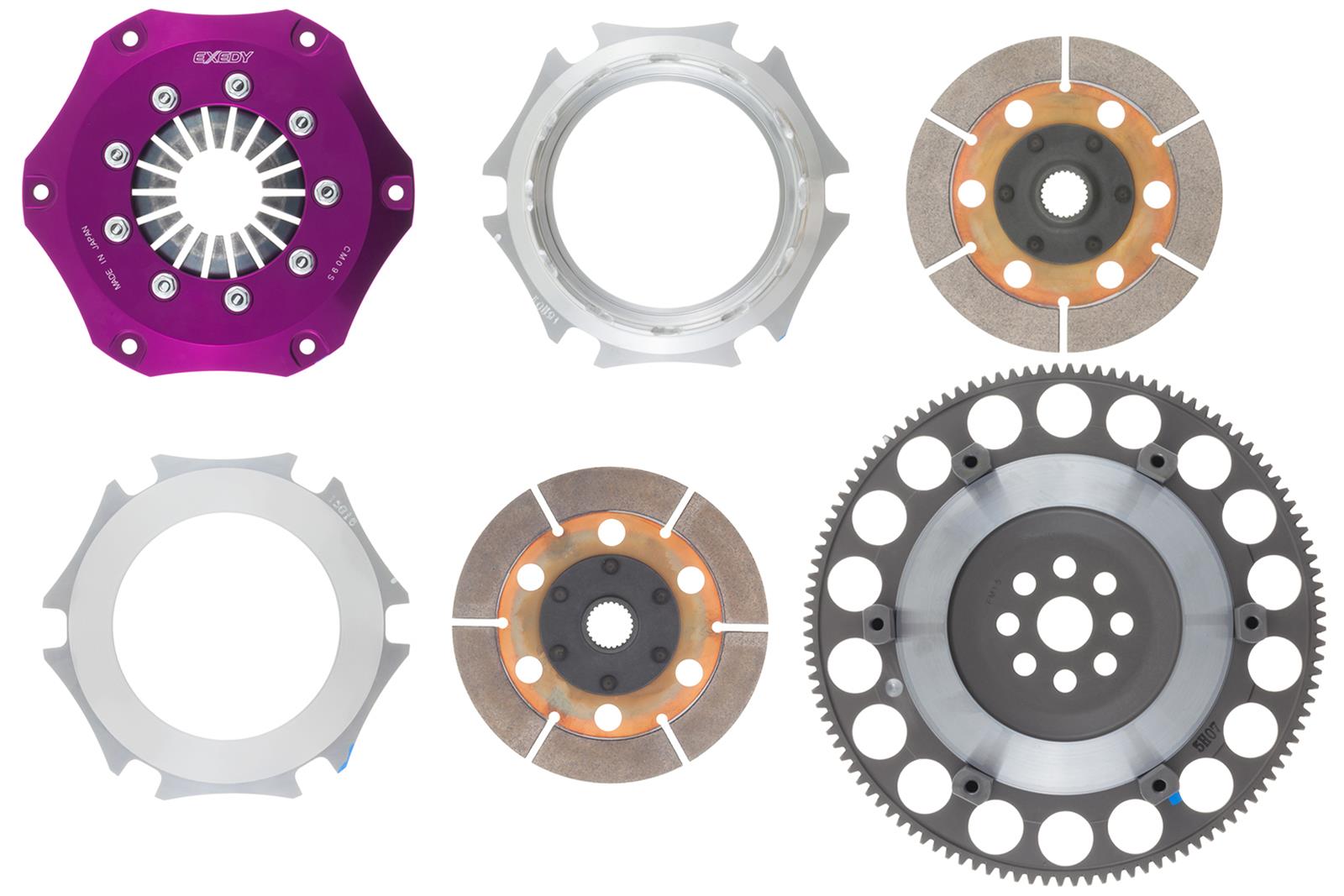 Exedy 92-01 Acura Integra LS 1.8L Hyper Compe-R Twin Cerametallic Clutch Rigid Disc Push Type Cover thumbnail 3