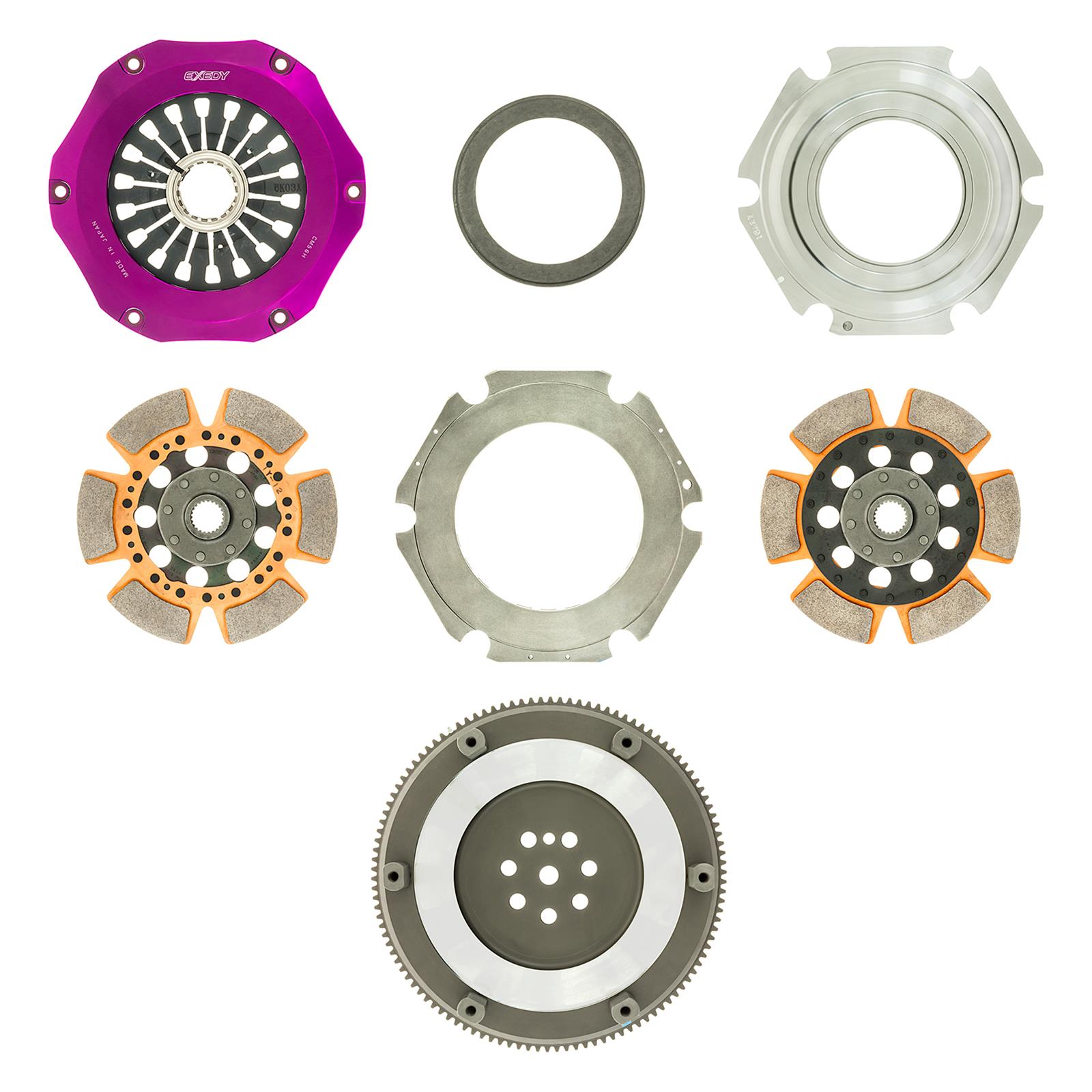 Exedy 96-06 Mitsubishi Lancer Evo (Gen 4-7) Hyper Twin Cerametallic Clutch Rigid Disc Pull Type thumbnail 3