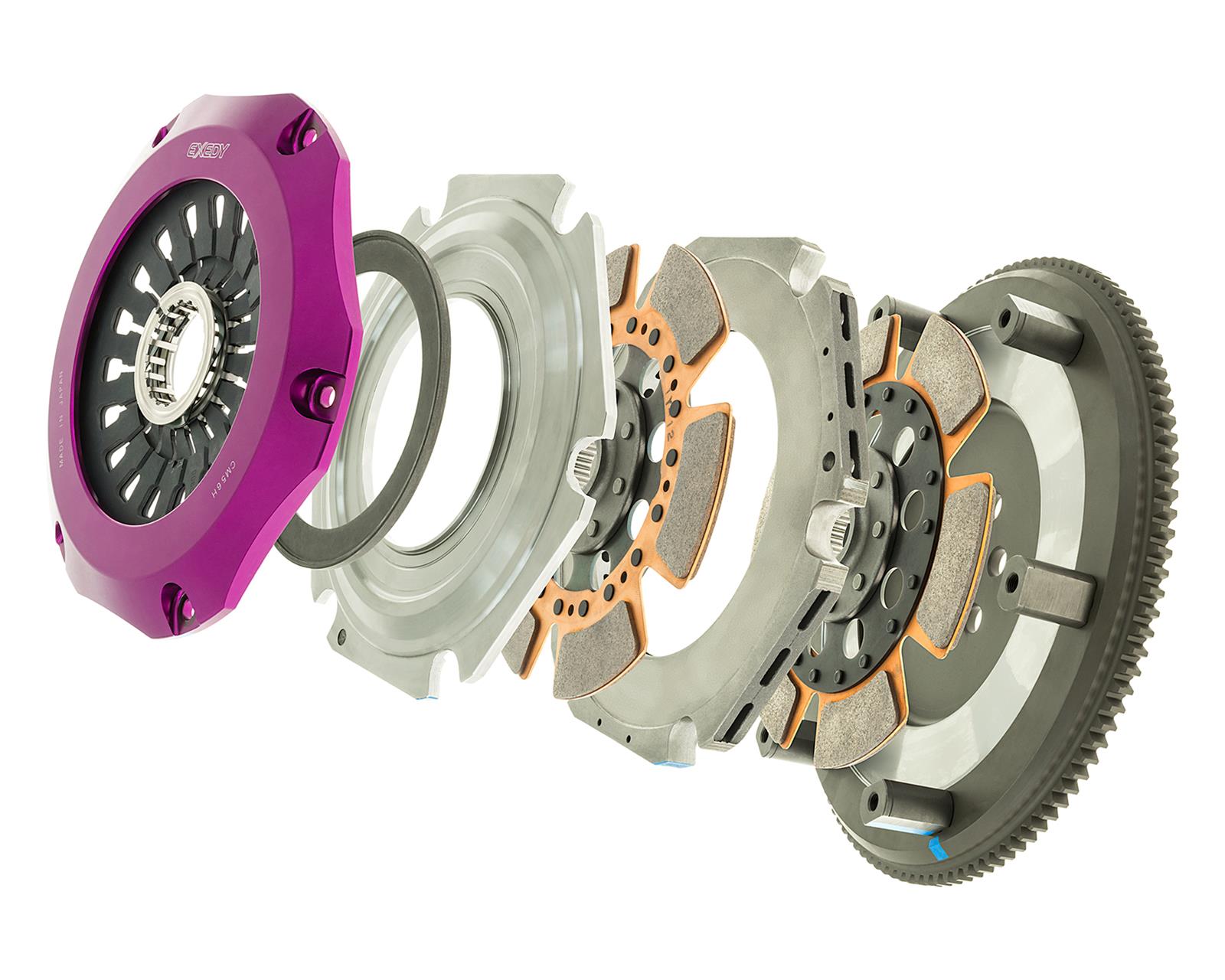 Exedy 96-06 Mitsubishi Lancer Evo (Gen 4-7) Hyper Twin Cerametallic Clutch Rigid Disc Pull Type thumbnail 2