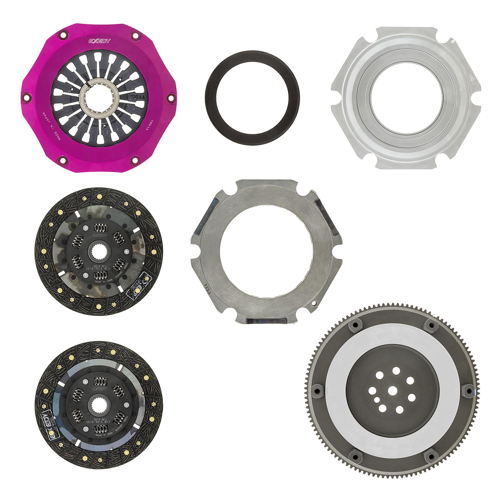 Exedy 96-06 Mitsubishi Evo 4-9 4G63T 2.0L Twin-Organic Stage 5 Clutch Kit (RACING USE ONLY) thumbnail 3