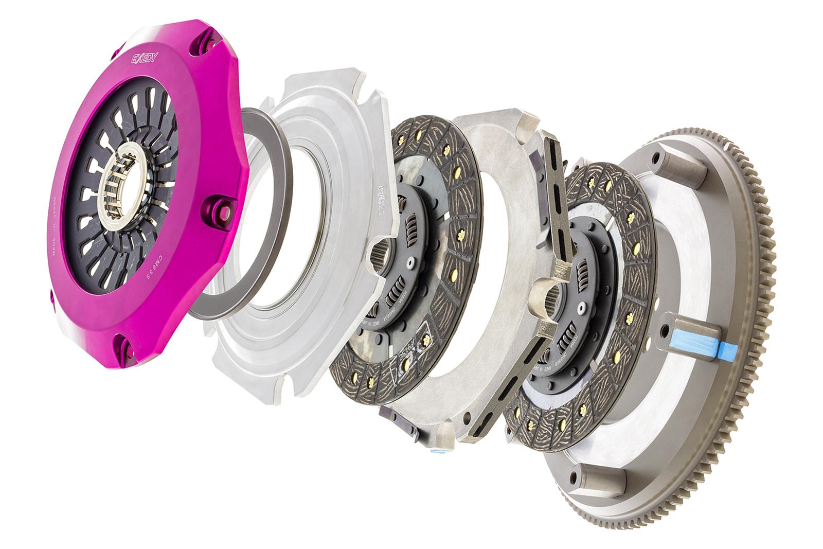 Exedy 96-06 Mitsubishi Evo 4-9 4G63T 2.0L Twin-Organic Stage 5 Clutch Kit (RACING USE ONLY) thumbnail 2