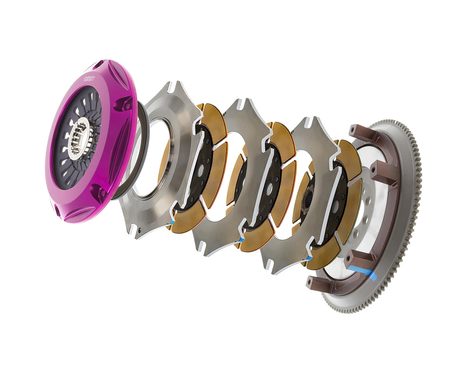 Exedy 2008-2015 Mitsubishi Lancer Evolution GSR L4 Hyper Triple Cerametallic Clutch Rigid Disc thumbnail 2