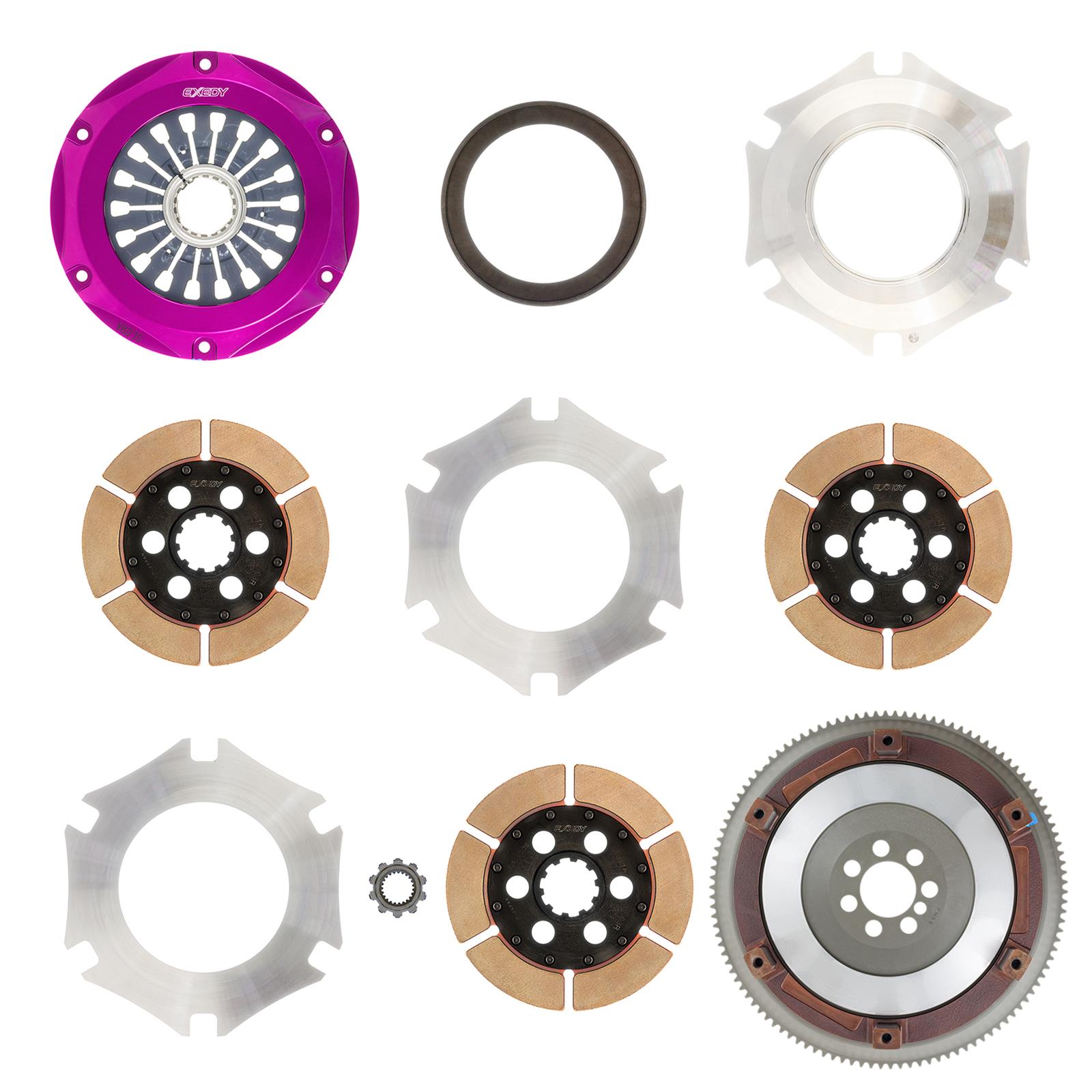 Exedy 2008-2015 Mitsubishi Lancer Evolution GSR L4 Hyper Triple Cerametallic Clutch Rigid Disc thumbnail 3