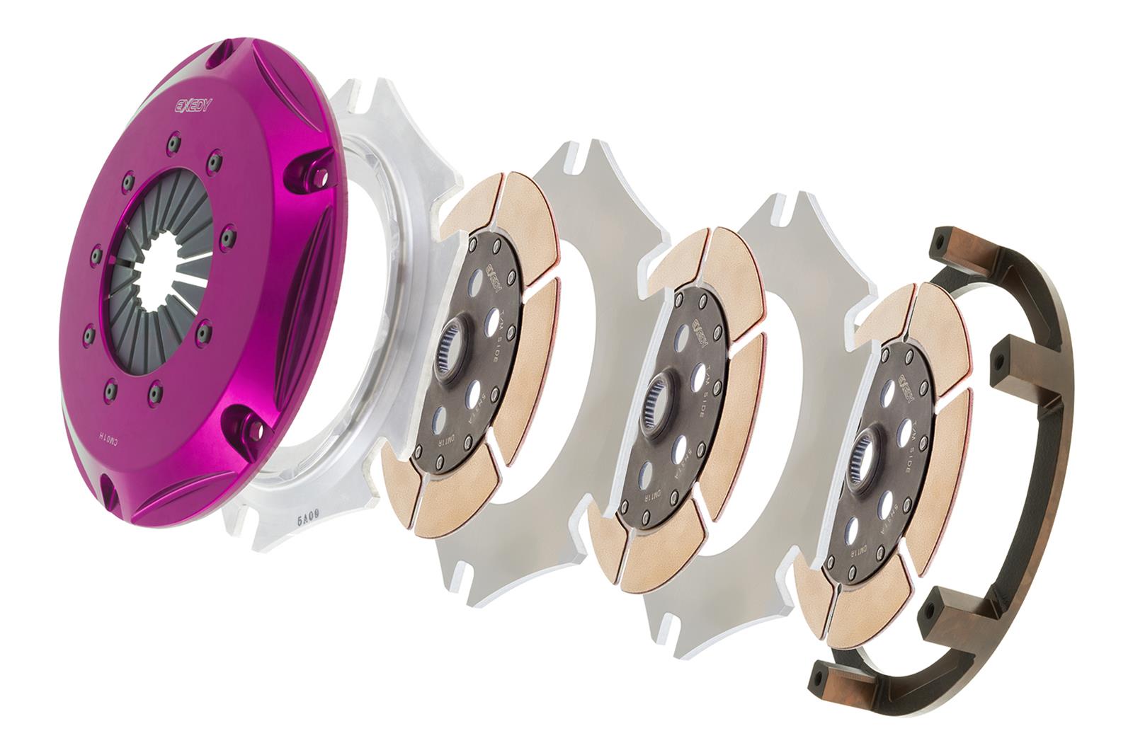 Exedy Universal Builder Series Triple Metallic Clutch Does NOT Incl FW Req. Custom Clutch Actuation thumbnail 2