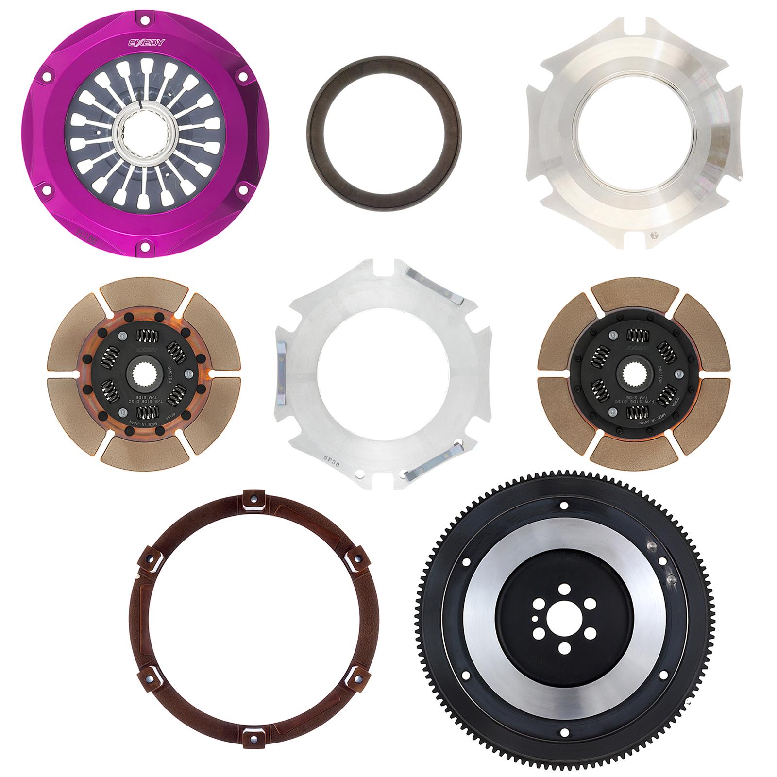 Exedy 1993-1994 Nissan Skyline GTR L6 Hyper Twin Cerametallic Clutch Sprung Center Disc Pull Type thumbnail 3