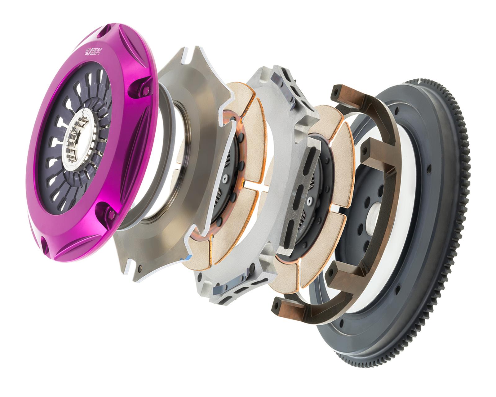 Exedy 1993-1994 Nissan Skyline GTR L6 Hyper Twin Cerametallic Clutch Sprung Center Disc Pull Type thumbnail 2