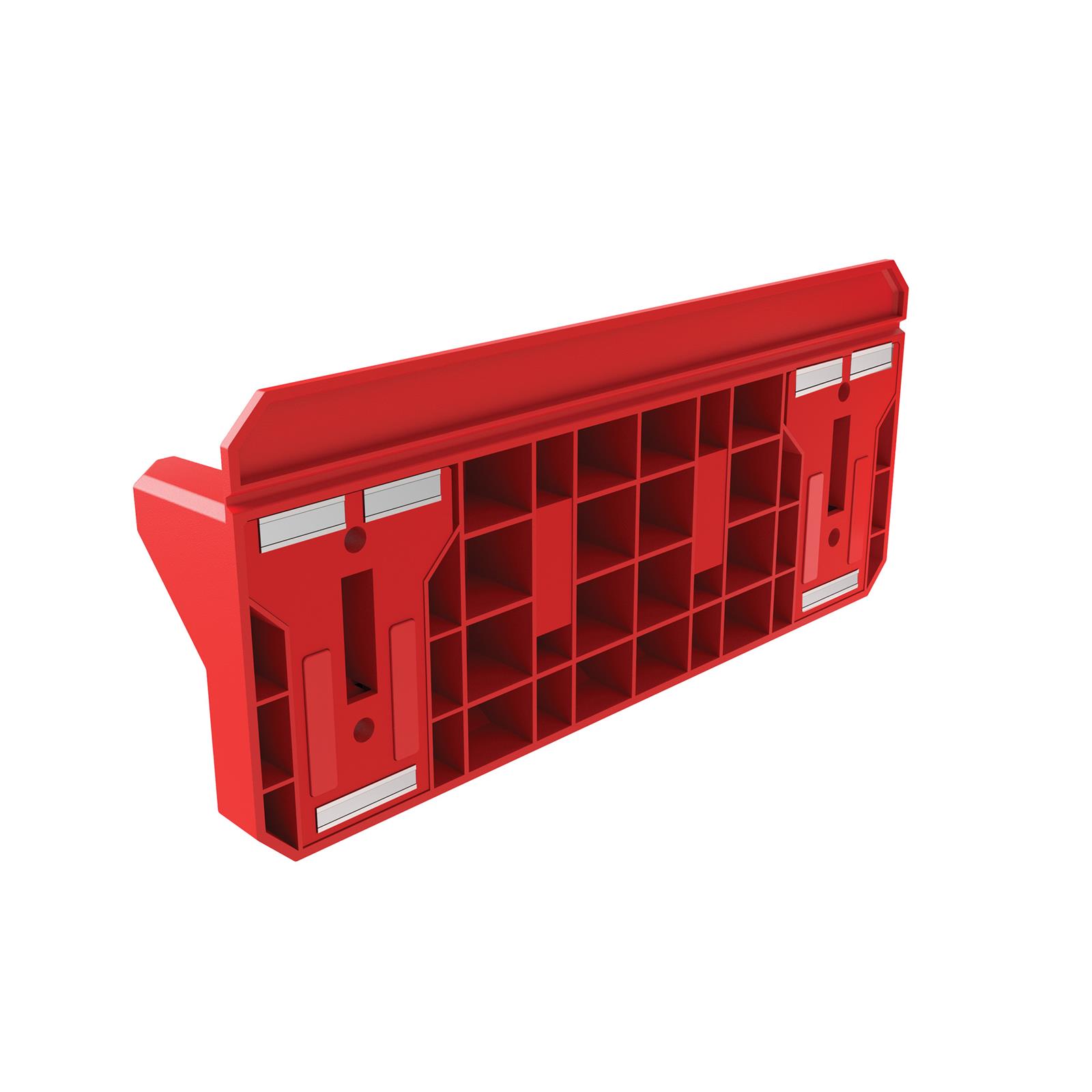 EZ RED Flexible Super Magnetic 12-Slot Wrench Holder Rack – Red, Model FWR12-R