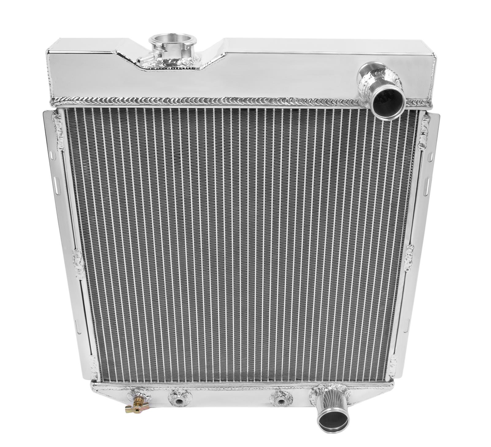 Frostbite Performance Cooling Aluminum Radiators FB122 Radiator, Aluminum, 4-Row, Polished, Downflow, Ford, Mercury, Each thumbnail 2