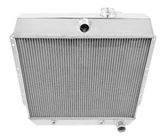 Frostbite Performance Cooling Aluminum Radiators FB230 Radiators, Downflow, 4-row, Aluminum, Polished, Transmission Cooler, Chevrolet, Each thumbnail 2