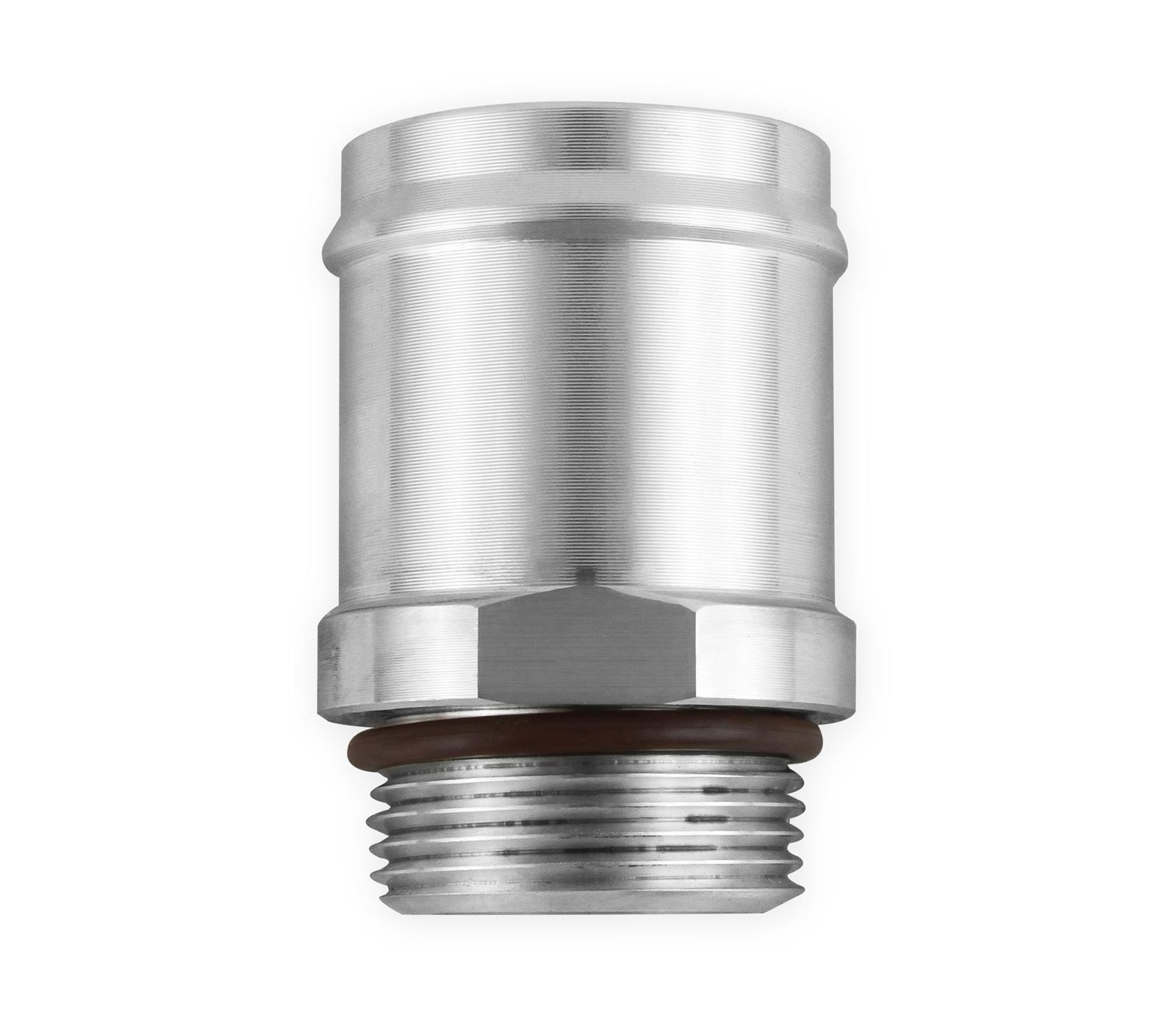 Frostbite Radiator Inlet Nipple to Straight Cut Fittings FB401 Fitting, Adapter, Hose Barb, Straight, Aluminum, Natural, -16 AN O-Ring, 1 1/2 in. Hose Barb, Each thumbnail 2