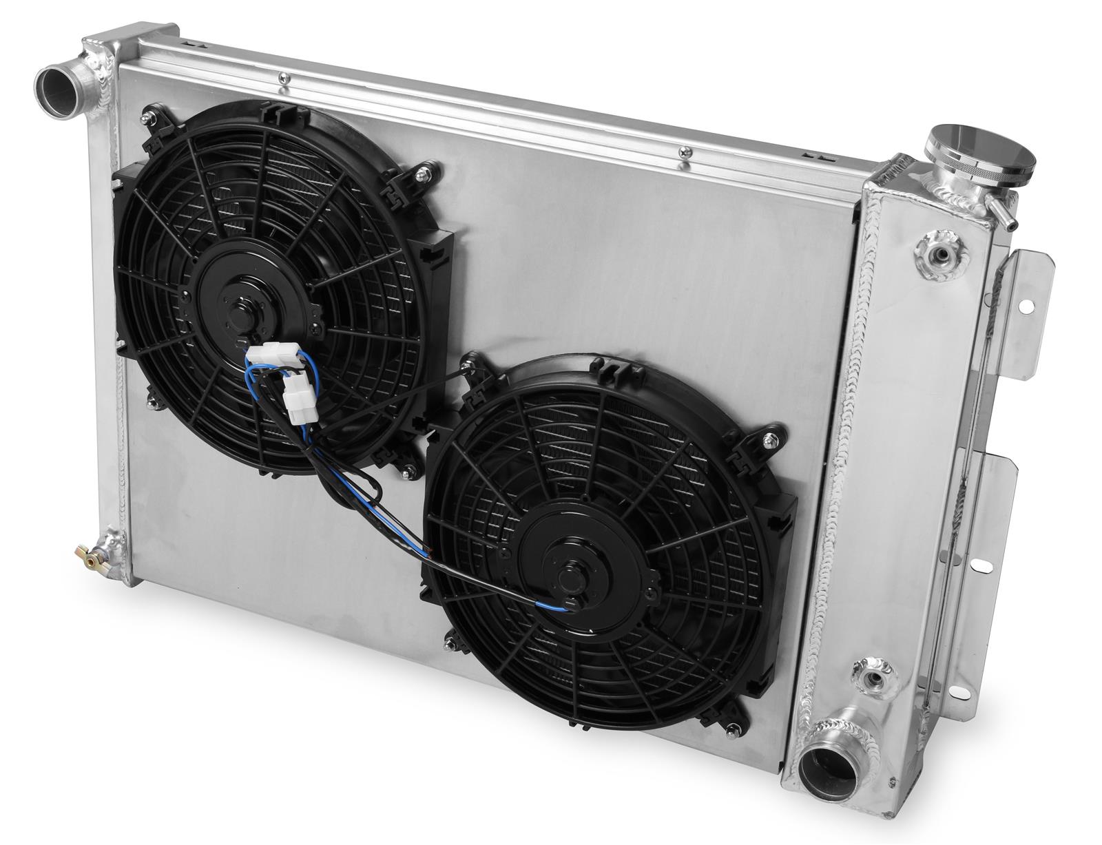 14 Inch 1,800 CFM Frostbite Fan and Shroud Economy Packages FB522E Fans, Electric, Packages, Puller, Dual, in. Diameter, Black Plastic Blades, Natural Aluminum Shroud, 24.00 amps, Kit