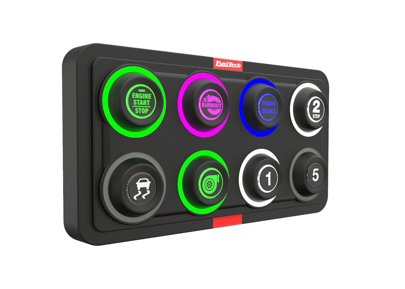 FuelTech SwitchPanel Mini 5022100302 Electrical Switch Panel, Mini, 8 Switches, Lighted, Push Button, Black, Each thumbnail 3