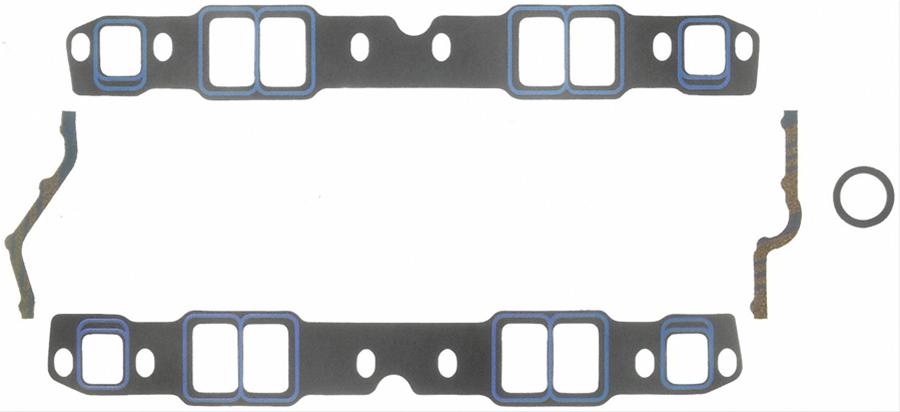 Fel-Pro Performance Intake Manifold Gasket Sets 1244 Gaskets, Intake, Printoseal, Cut to Fit, 1.9-2.3 in. x 1.25-1.4 in. Port, .060 in. Thick, Chevy, Small Block, Set