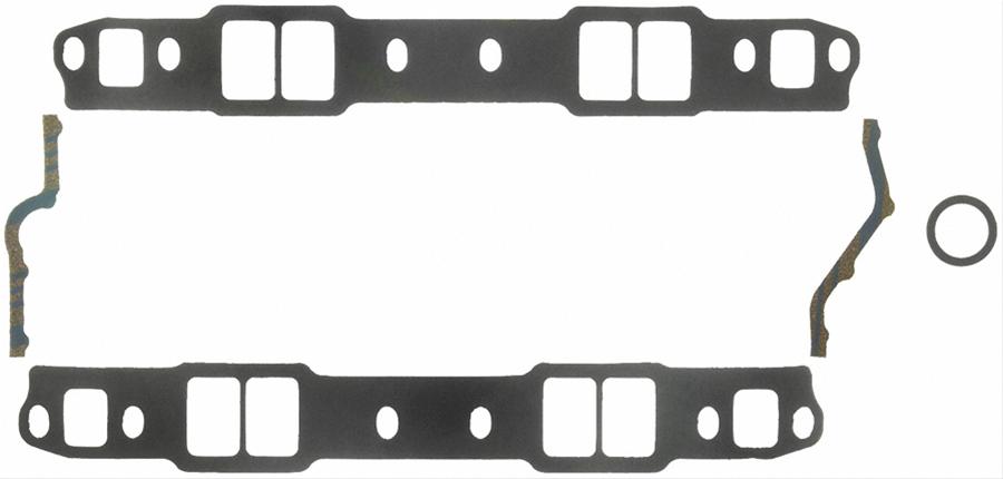 Fel-Pro Performance Intake Manifold Gasket Sets 1245 Gaskets, Intake, Composite, Cut to Fit, 1.9-2.3 in. x 1.25-1.4 in. Port, .120 in. Thick, Chevy, Small Block, Set