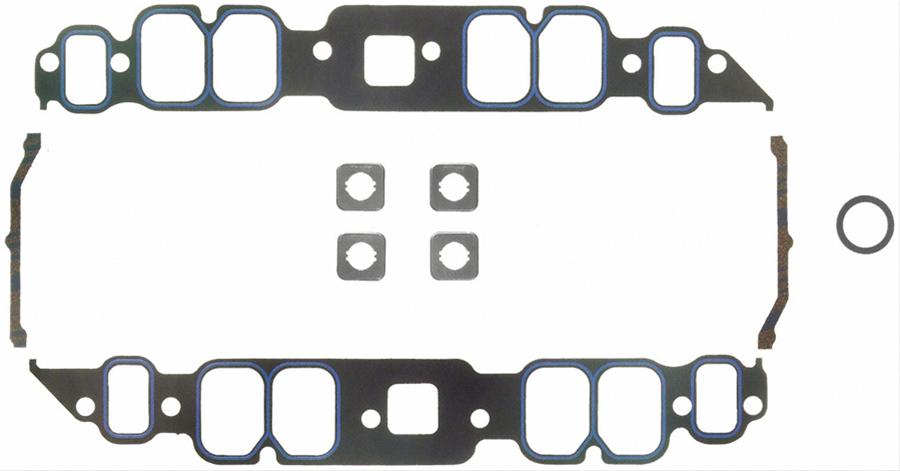 Fel-Pro Performance Intake Manifold Gasket Sets 1274 Gaskets, Intake, Composite/Printoseal, Rectangle, 2.52 in. x 1.80 in. Port, .060 in. Thick, Chevy, 396-454, Set