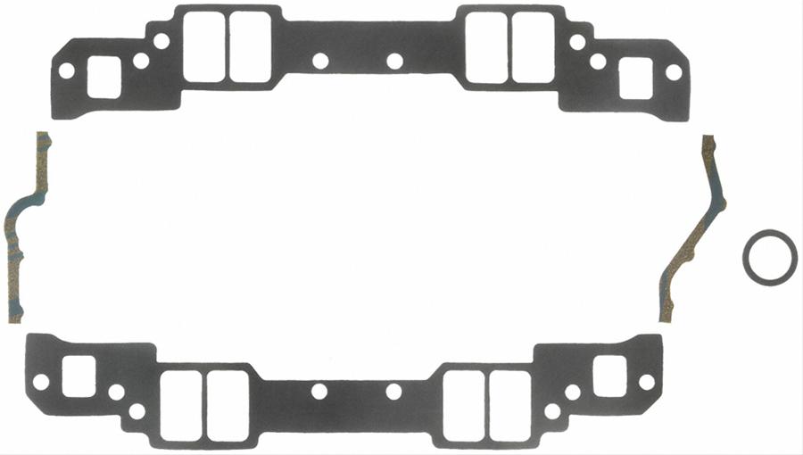 Fel-Pro Performance Intake Manifold Gasket Sets 1282 Gaskets, Manifold, Intake, 18 Degree, 2.15 in. x 1.25 in. Port, .060 in. Thick, Chevy, Small Block, Set