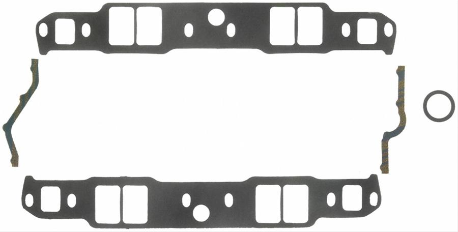 Fel-Pro Performance Intake Manifold Gasket Sets 1286 Gaskets, Manifold, Intake, 18 Degree, 2.02 in. x 1.31 in. Port, .120 in. Thick, Chevy, Small Block, Set
