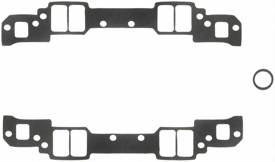 Fel-Pro Performance Intake Manifold Gasket Sets 1288 Gaskets, Manifold, Intake, 18 Degree, 2.15 in. x 1.25 in. Port, .120 in. Thick, Chevy, Small Block, Set