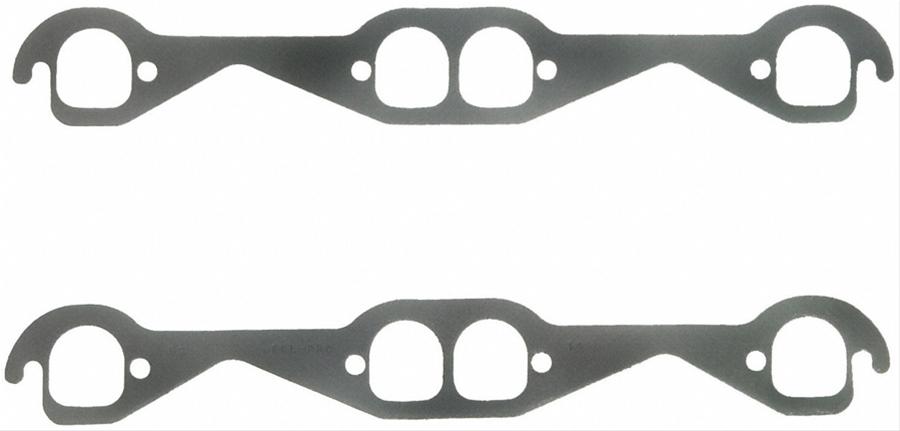 Fel-Pro Performance Exhaust Header Gasket Sets 1406 Gaskets, Header, Steel Core Laminate, D-Port, Chevy, Small Block, Set