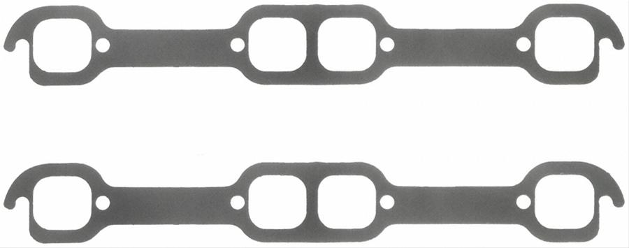 Fel-Pro Performance Exhaust Header Gasket Sets 1482 Gaskets, Header, Steel Core Laminate, 18 Degree Port, Chevy, Small Block, 18 Degree Port, Set