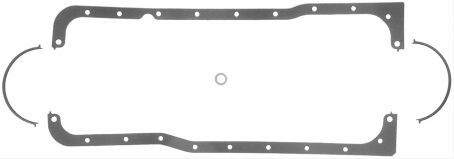 Fel-Pro Performance Oil Pan Gaskets 1809 Gasket, Multi-Piece, Rubber-Coated Fiber, Ford, 221/255/260/289/302, Kit