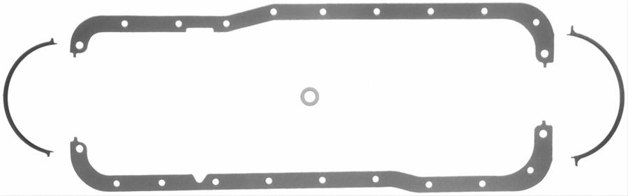 Fel-Pro Performance Oil Pan Gaskets 1827 Gasket, Multi-Piece, Rubber/Steel Core, Ford, 351W, Kit
