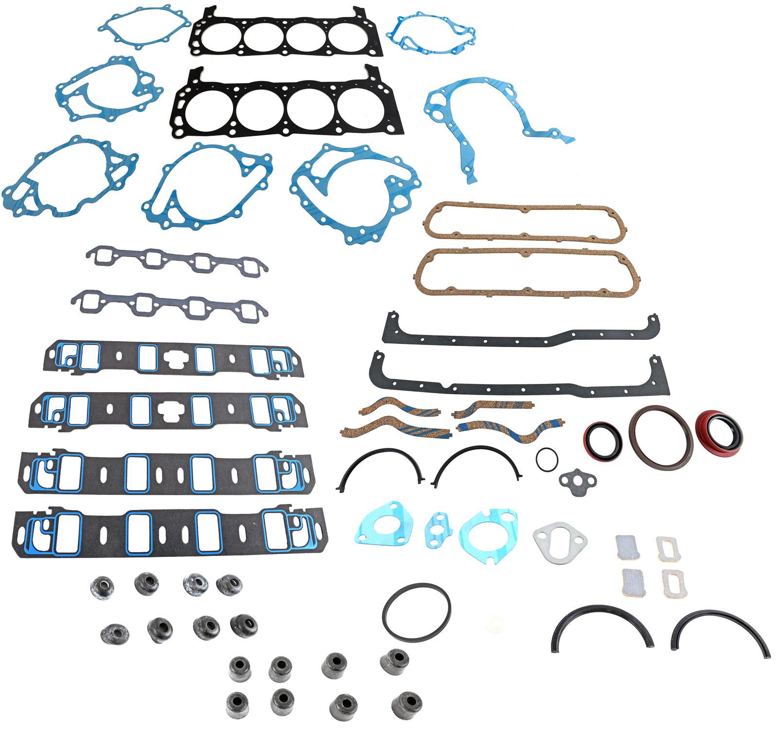 Fel-Pro Engine Gasket Kits 260-1082 Sets, Full Set Type, Head Gaskets, Intake Gaskets, Exhaust Manifold Gaskets, Ford, Lincoln, Mercury, Small Block Windsor, Kit
