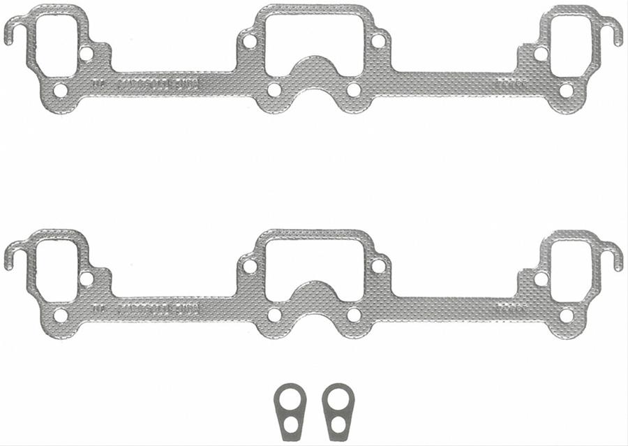 Fel-Pro Exhaust Manifold Gaskets MS 90460 Gasket, Manifold, Steel Core Laminate, Chrysler, Dodge, Plymouth, 318, 360, Set