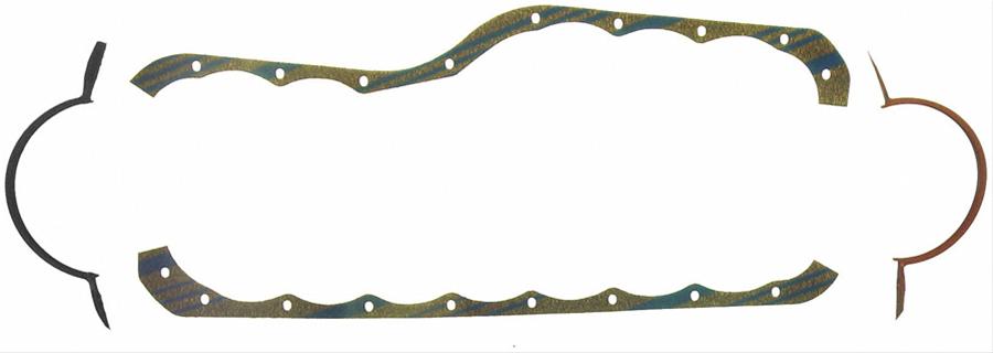 Fel-Pro Oil Pan Gaskets OS 30297 C Gasket, Multi-Piece, Cork/Rubber, Ford, Mercury/Merkur, 2.0/2.3L, L4, Each
