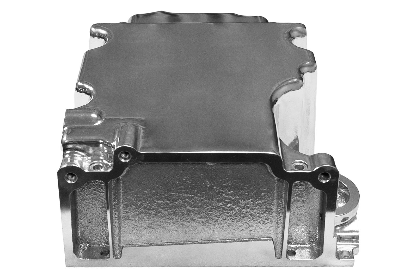 FiTech Plus LS Swap Oil Pans 130102 Pan, Engine Swap, Medium Profile, Cast Aluminum, Polished, 6.20 Quart Capacity, 3.62 in. Stroke Clearance, Chevy, LS, V8, Each